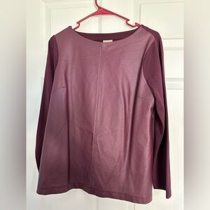 Chico's Plum Long Sleeve Top